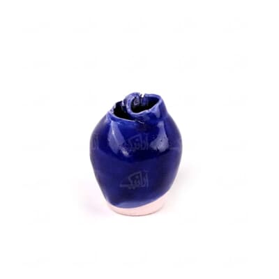 گلدان‎ ‎سفالی ‎مینیاتوری ‎‎‎لعاب ساده‎ ‎‎8‎ cm‎ ‎‎آبی تیره‎ ‎‎طرح‎ ‎شیدا‎ ‎ ‎‎‎‎‎