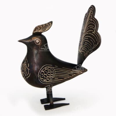 مجسمه‎ ‎فولاد‎ی نقره کوب‎ ‎‎سایز‎ ‎12‎ cm‎ ‎ ‎‎رنگ‎ خاکستری تیره‎ طرح‎ ‎پرنده‎ ‎ ‎‎‎‎