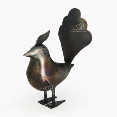 مجسمه فولاد‏ علامت سازی‏ ساده‏ سایز ‏12‏cm‏ رنگ ‏ خاکستری تیره‏ طرح ‏پرنده‏ 