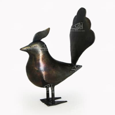 مجسمه فولاد‏ علامت سازی‏ ساده‏ سایز ‏12‏cm‏ رنگ ‏ خاکستری تیره‏ طرح ‏پرنده‏ 