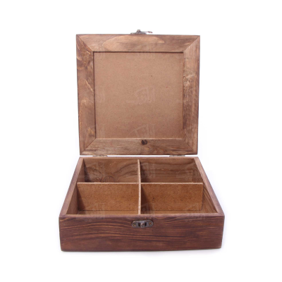 جعبه‎ ‎دمنوش‎ ‎‎چوبی‎‎ ‎‎‎با تزیین کاشی‎ ‎‎سایز‎ ‎21‎ cm‎ ‎ ‎‎طرح‎ ‎ترنج‎ ‎ ‎‎‎